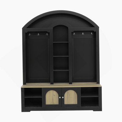 Multi-Functional Wardrobe/Entrance Wardrobe, Equipped With Shoe Racks, Clothes Hangers And Hooks. Wardrobe - A Wardrobe Is Made Of Sturdy Medium-Density Fiberboard With Modern Design And Practical Sto