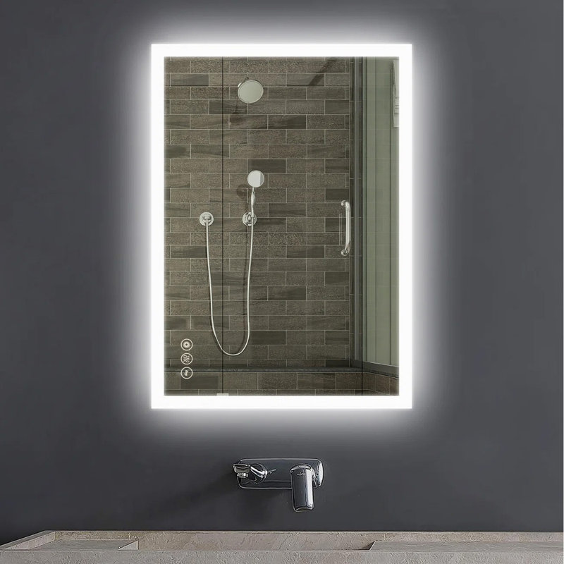 Captolia LED Bathroom Mirror Backlight Mirror Touch Dimmable Wall Mount Anti-fog Smart Mirror, 20" x 28"