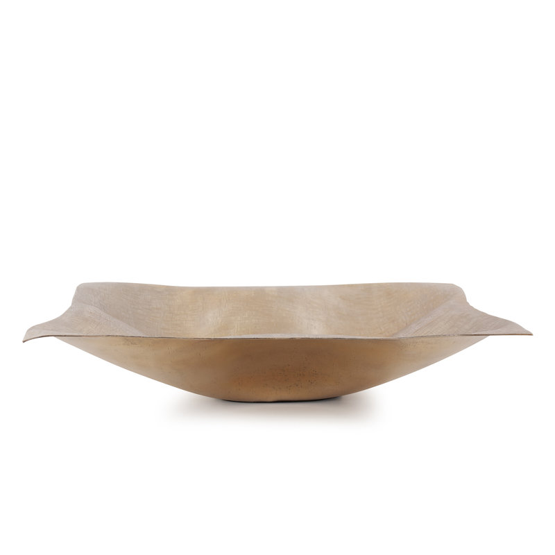 Handmade Aluminum Metal Decorative Bowl - Set of 1