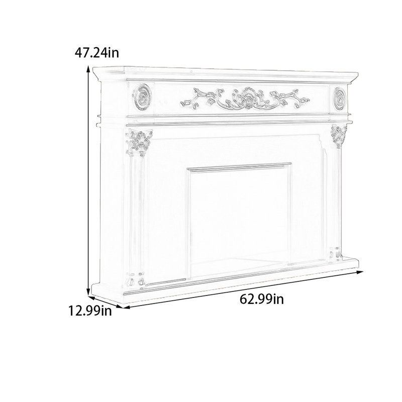 Foyer moderne moderne avec des sculptures élégantes, Brun, H 47,24 po x l 62,99 po x P 12,99 po