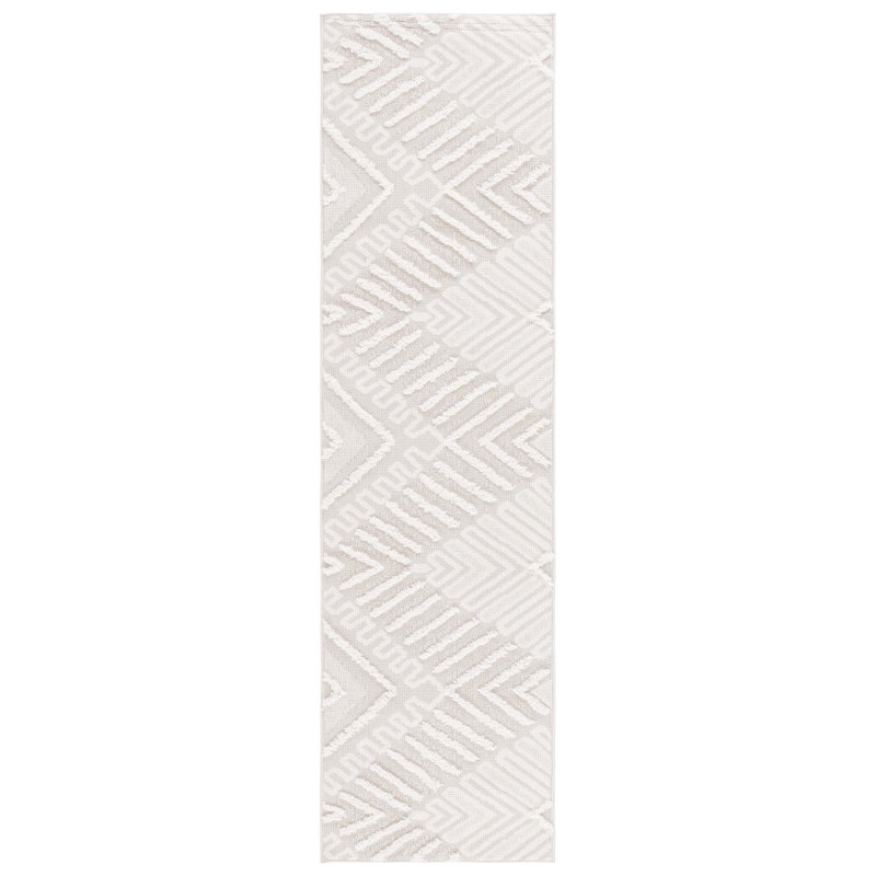 Tapis beige / ivoire Kells 104, Tapis de couloir 2 pi 2 po x 8 pi