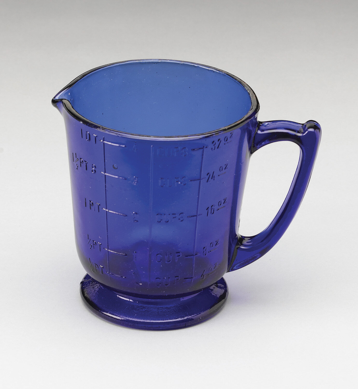 Cobalt Blue Glass Measuring Cup Set Dark Blue Glass Vintage Style Glassware  