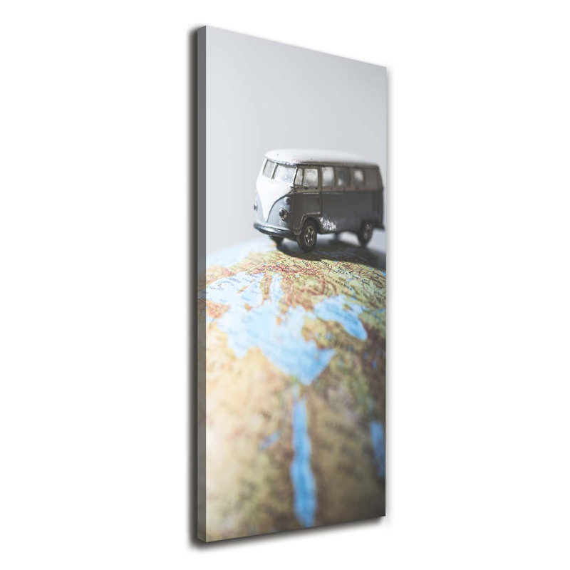 Van On The Globe - Wrapped Canvas Print