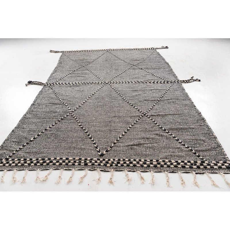 Tapis noir et blanc Orpheus