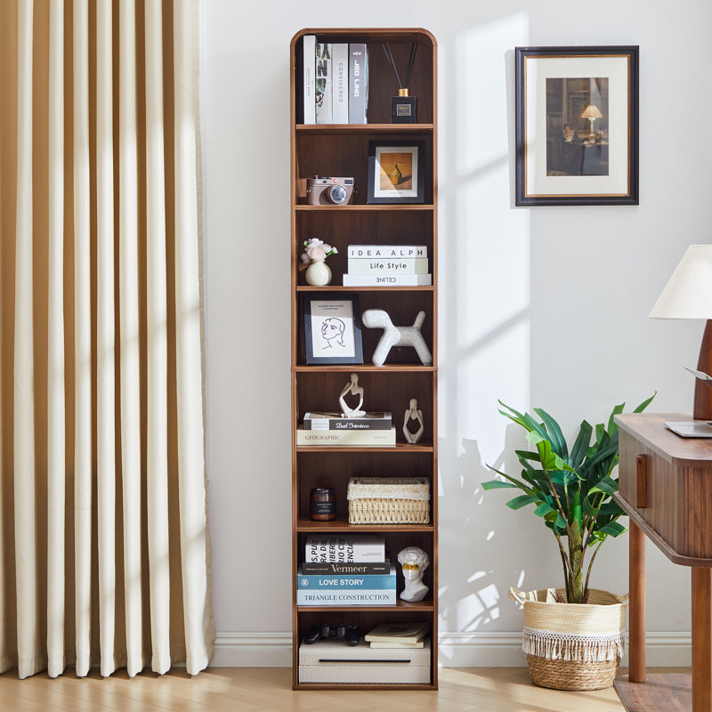 70.9" Narrow Bookcase, 8-Tier Open Bookshelf