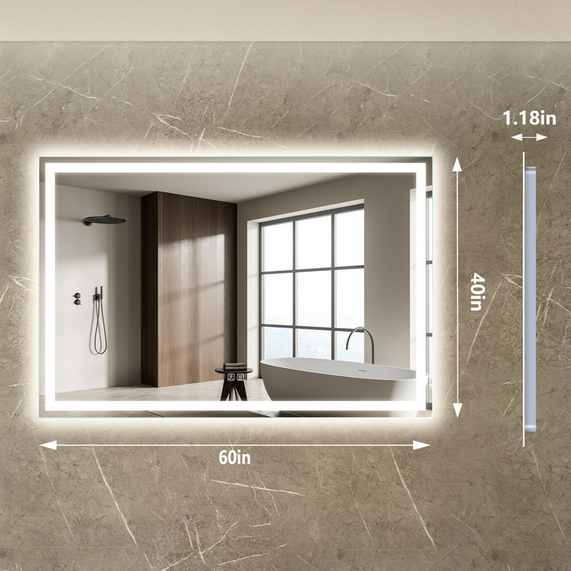Naliyah Flat Wall Mirror, 60" x 40"