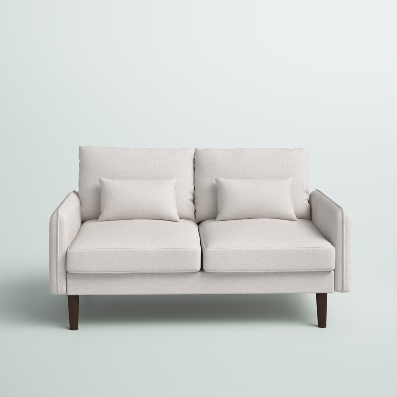 Esquer Upholstered 57'' Loveseat, Beige Polyester