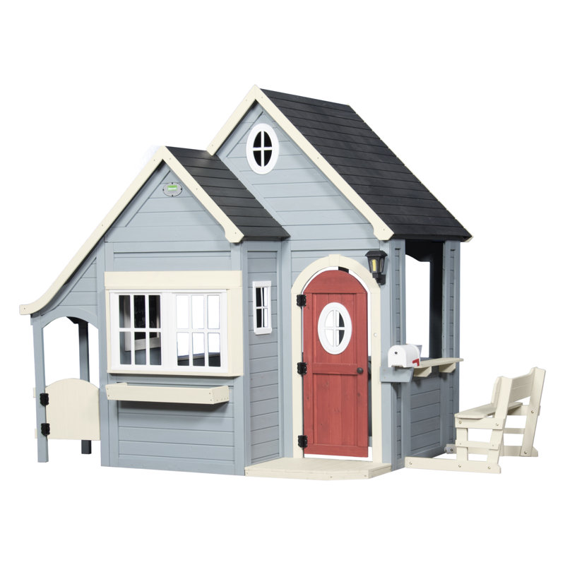 Backyard Discovery 170.2cm W x 279.4cm D Outdoor Cedar Wood Playhouse with Kitchen