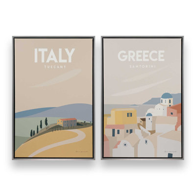 «Scenic Escapes», ensemble de 2, reproduction sur toile