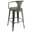 Ensemble de tabourets de bar en orme foncé et noir mat, durable et élégant pour les espaces de style industriel