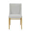 Chaise d'appoint en métal gris Yelissa