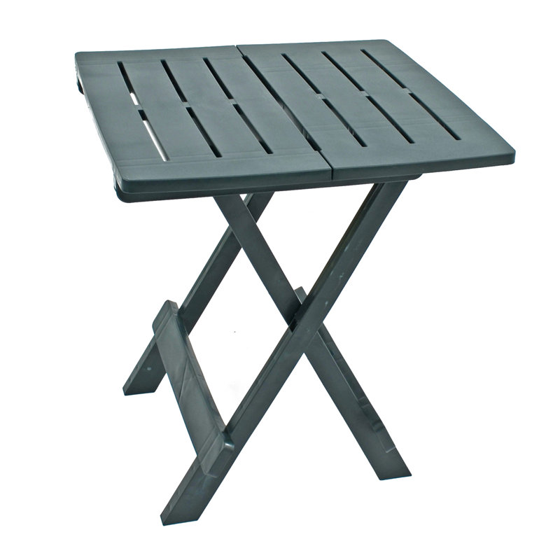 Drexell Folding Plastic Side Table, Green