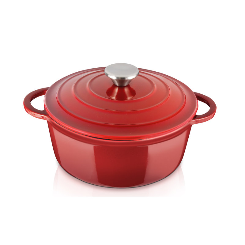 Cocotte en fonte antiadhésive ronde, 3 pintes