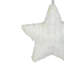 Ornement en forme d'étoile de Noël 4 "en tricot torsadé crème