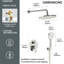 Concealed Shower System with Rain Shower and Hand Shower, Chrome-916434422
