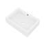 Lavabo de salle de bain vasque rectangulaire en porcelaine vitreuse blanche avec trop-plein 20 po x 15 po Dublin