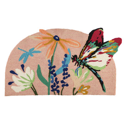 Tapis d'extérieur en forme de porte 42 "x 24" Remus Drangonfly