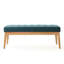 Structure en bois de bouleau stable de style moderne bleu sarcelle avec revêtement et mélange Mid-Century