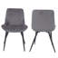 Aspen Sintered Stone Round Table with 4 Diamond Stitch Upholstered Fabric Chairs - Modern Dining Set-1698328477