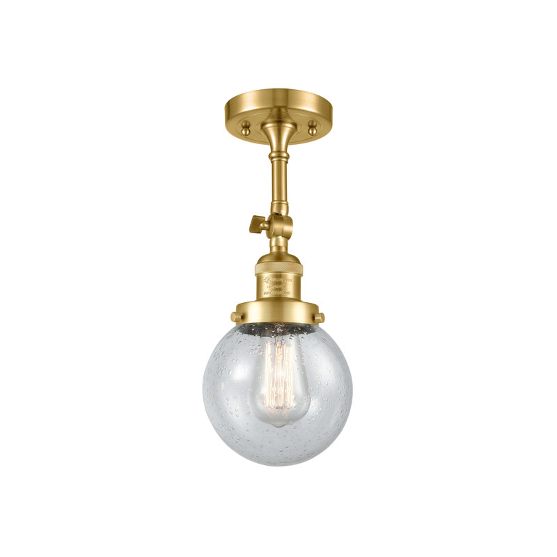 Clementina Dimmable Bath Sconce, 60 Watt Vintage Incandescent Bulb, Seedy, Satin Gold