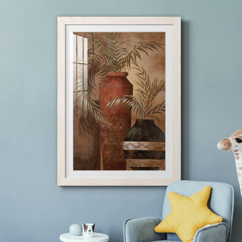 Exotic Holiday I - peinture encadrée, Cadre blanc, H 44 po x l 31 po x P 1 po