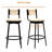Modern Swivel Bar Stools Set Of 2, Hand Weave Barstools Counter Height Bar Stools, Kitchen Island Stools With Backrest & Footrest-1976536543