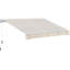 Auvent de balcon 12 'x 10' - Pare-soleil et eau, commande manuelle, cadre en aluminium, manivelle rétractable beige et blanche, tissu 280G / M, pour terrasse, balcon,