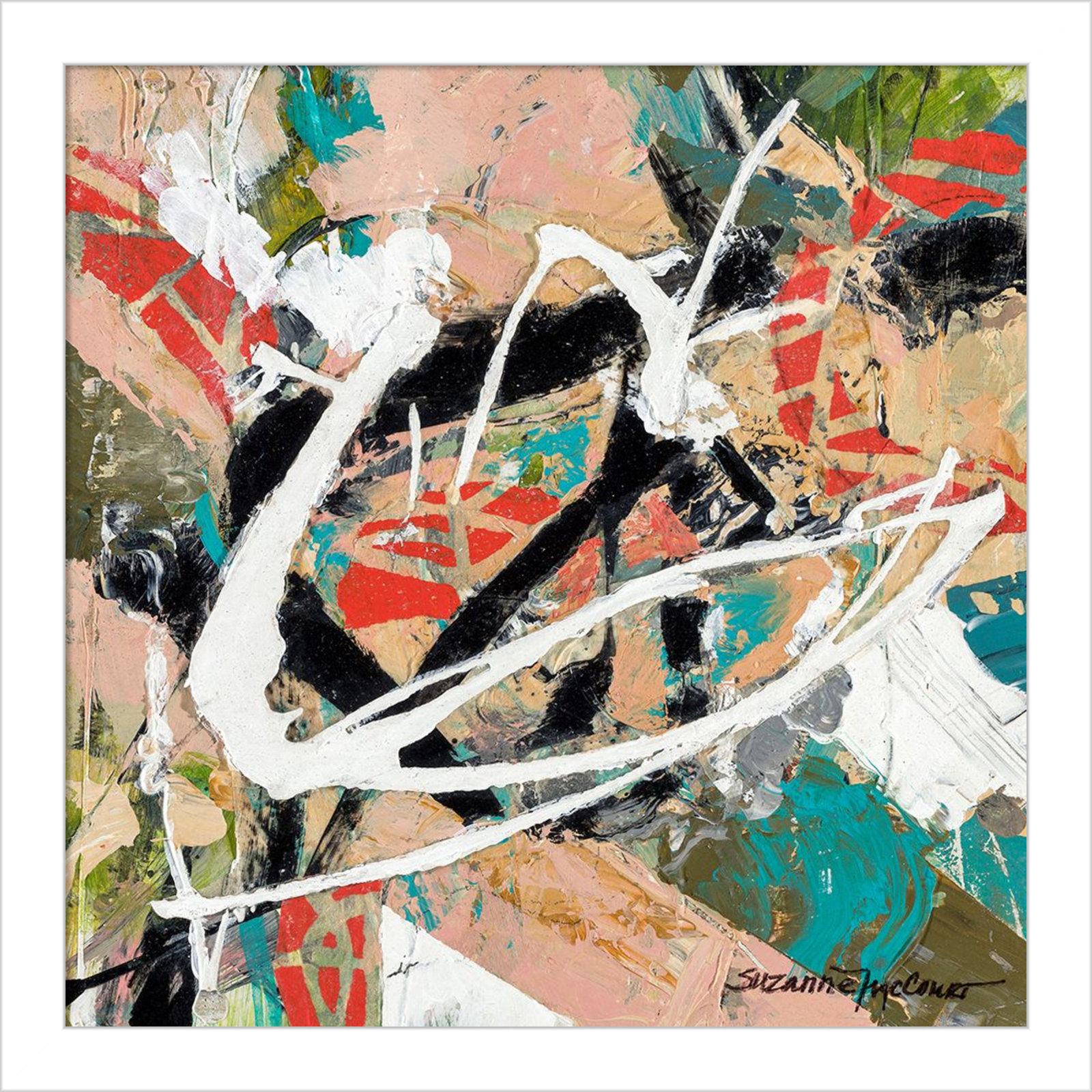 Sutter "Stacked" Print by Suzanne McCourt, 13" H x 13" W, White