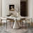 Heiderose Round Marble Top with Stainless Steel Base Dining Table-87891766