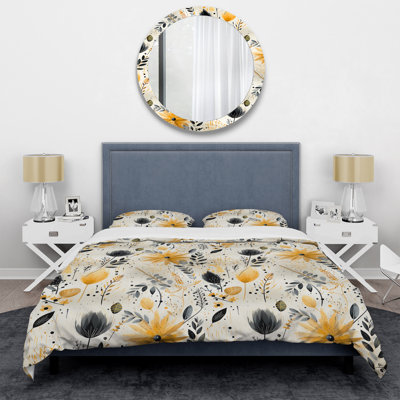 Urban Bohemian Ferns Pattern Floral Duvet Cover