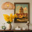 Luminaire suspendu 1 lumière Rattan Flower