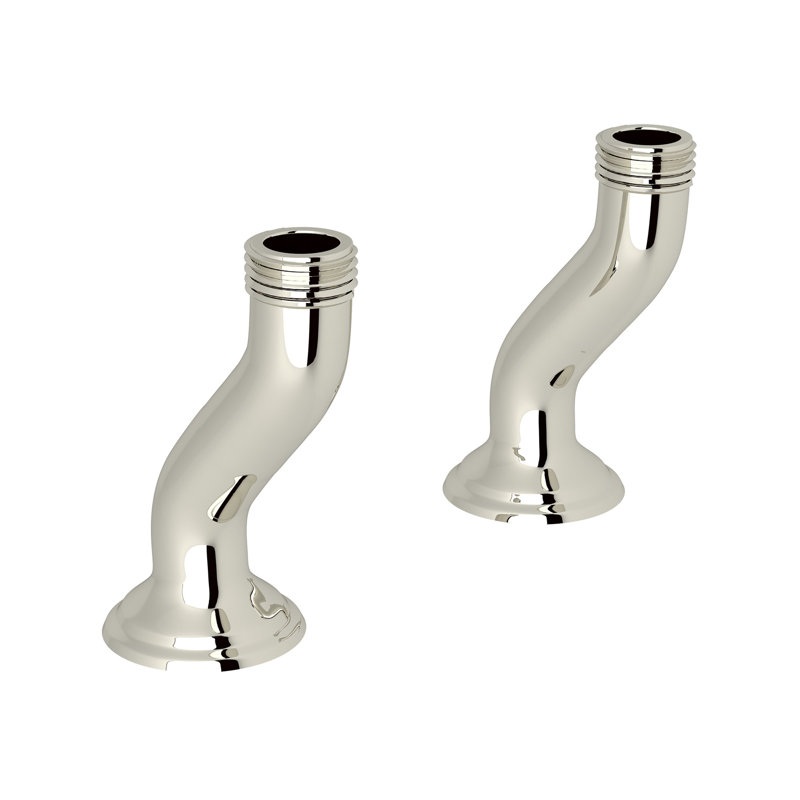 Deck Pillar Unions, Polished Nickel