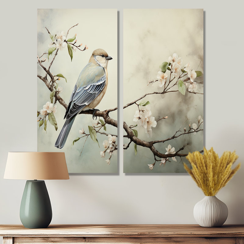 Oiseau majestueux, art mural, H 32 po x l 32 po, Toile tendue, Ne s’applique pas