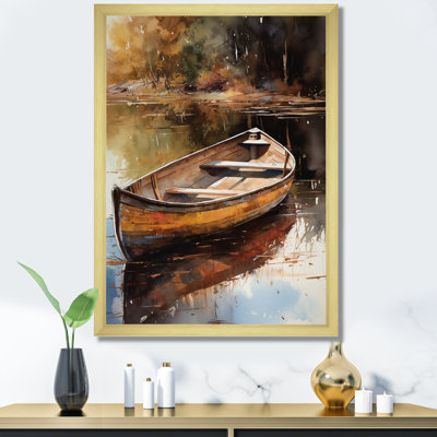 " Lake Serenity Dinghy Boat Resting On The Water "
