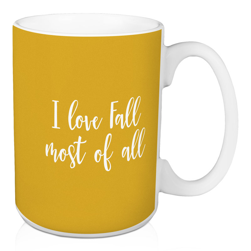 Grande tasse à café i love Nussbaum, Jaune moutarde