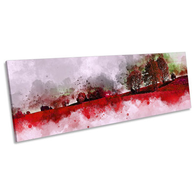 Nature Abstract Landscape Panoramic - Wrapped Canvas Painting