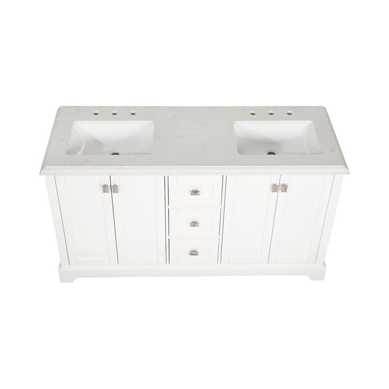 Meuble-lavabo et meuble-lavabo Red Barrel Studio®, Blanc