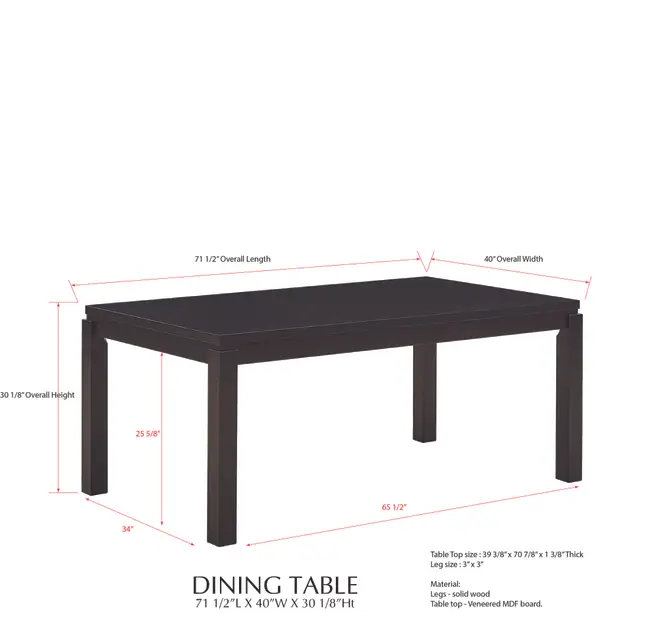 Trombly 72" Dining Table
