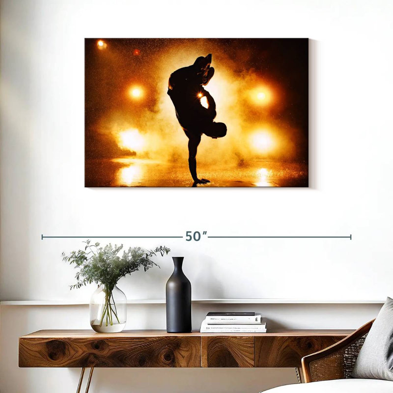 Breakdancer Silhouette, 24" H x 36" W
