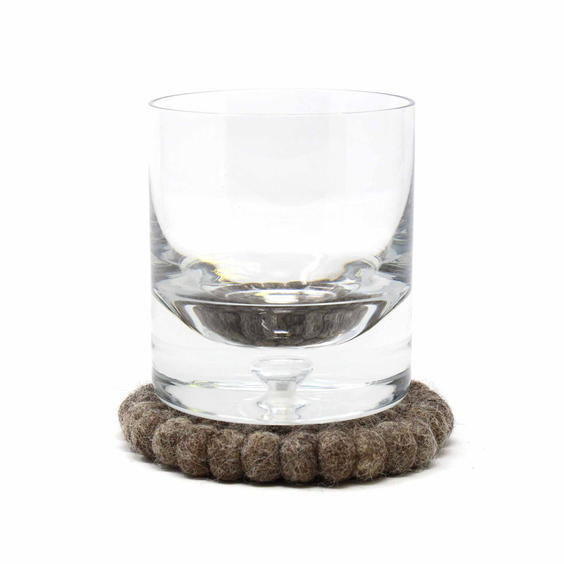 Round 4 Piece Coaster Set, Dark Gray