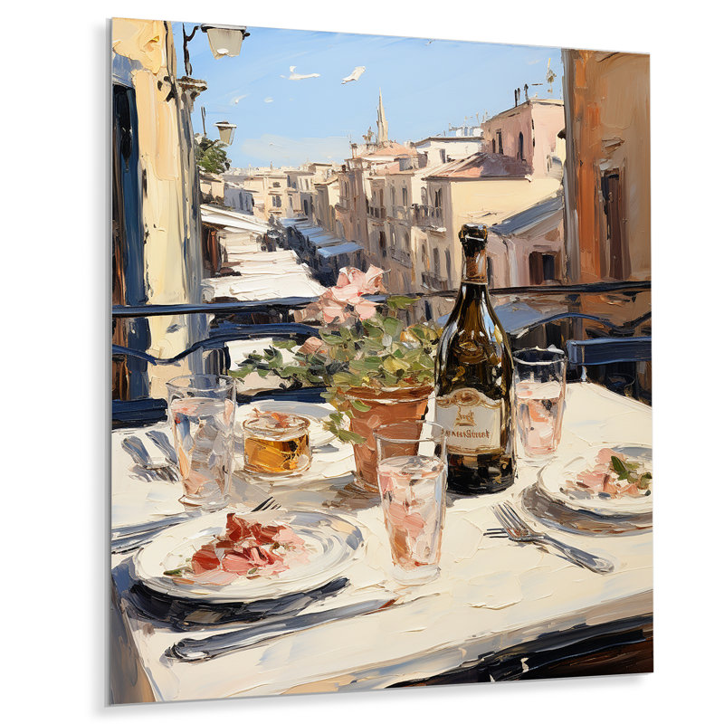 Petit déjeuner français - petit déjeuner, art mural en métal, H 20 po x l 12 po x P 1 po