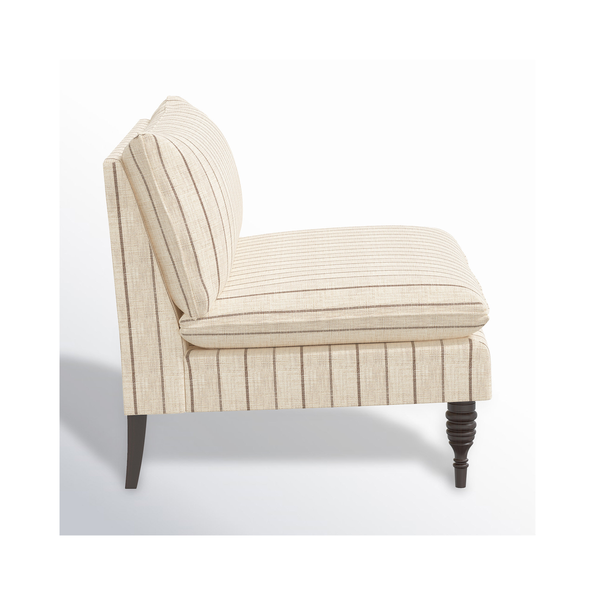 Cecelia 47'' Upholstered Loveseat, Fritz Charcoal Stripe