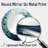 Glacier Glacial Sprial Pointillism I - Glacier Mirror, Teal Round Decorative Wall Mirror, Printed Metal Art-97183318