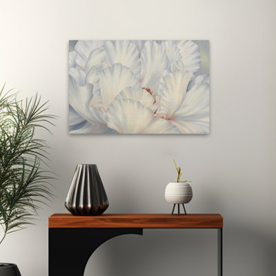 Plantes, fleurs, pivoines blanches, art mural
