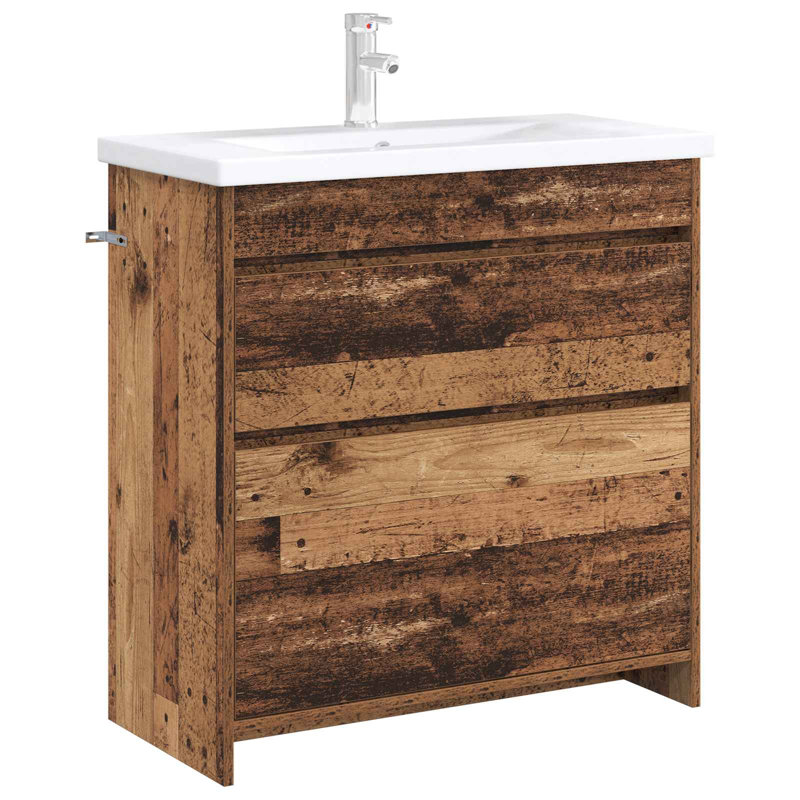 78.5cm Bathroom Vanity Base Only, Old Wood