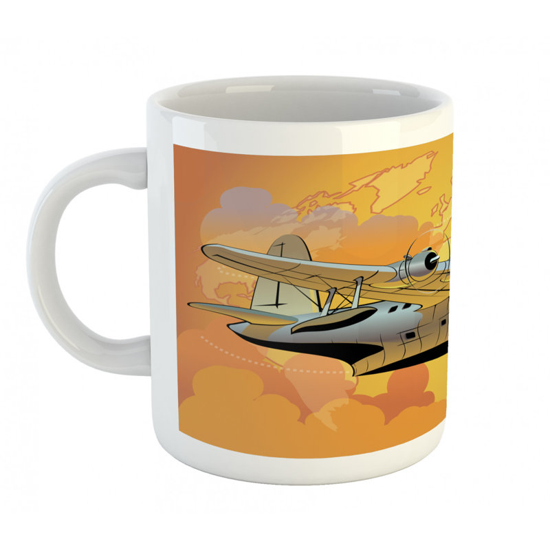 Grande tasse à café avion