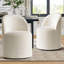 Chaise roulante rembourrée roulante en chenille avec roulettes cachées (ensemble de 2)-1970465683