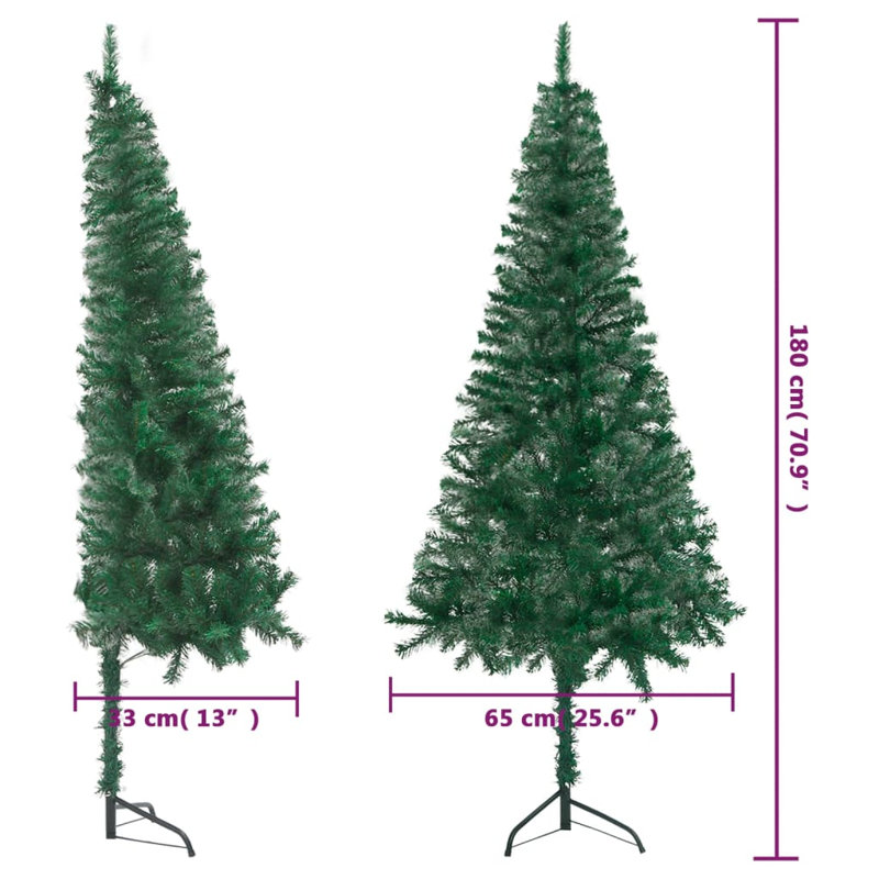Arbre de Noël artificiel semi-illuminé avec ensemble de décoration de fête, 6'