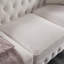 Canapé Chesterfield en tissu beige (beige)