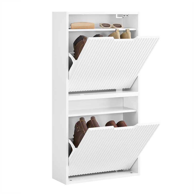 4 Pair Flip Down Shoe Storage